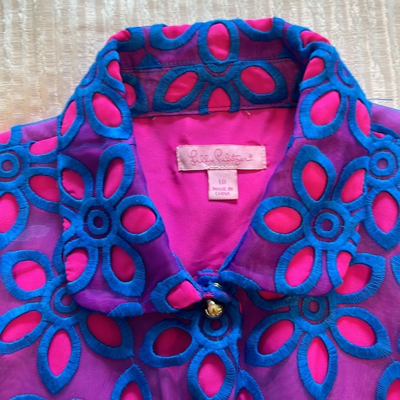 Lilly Pulitzer eyelet dress 🌸 girls dress size 10 🌸 - Picture 4 of 5